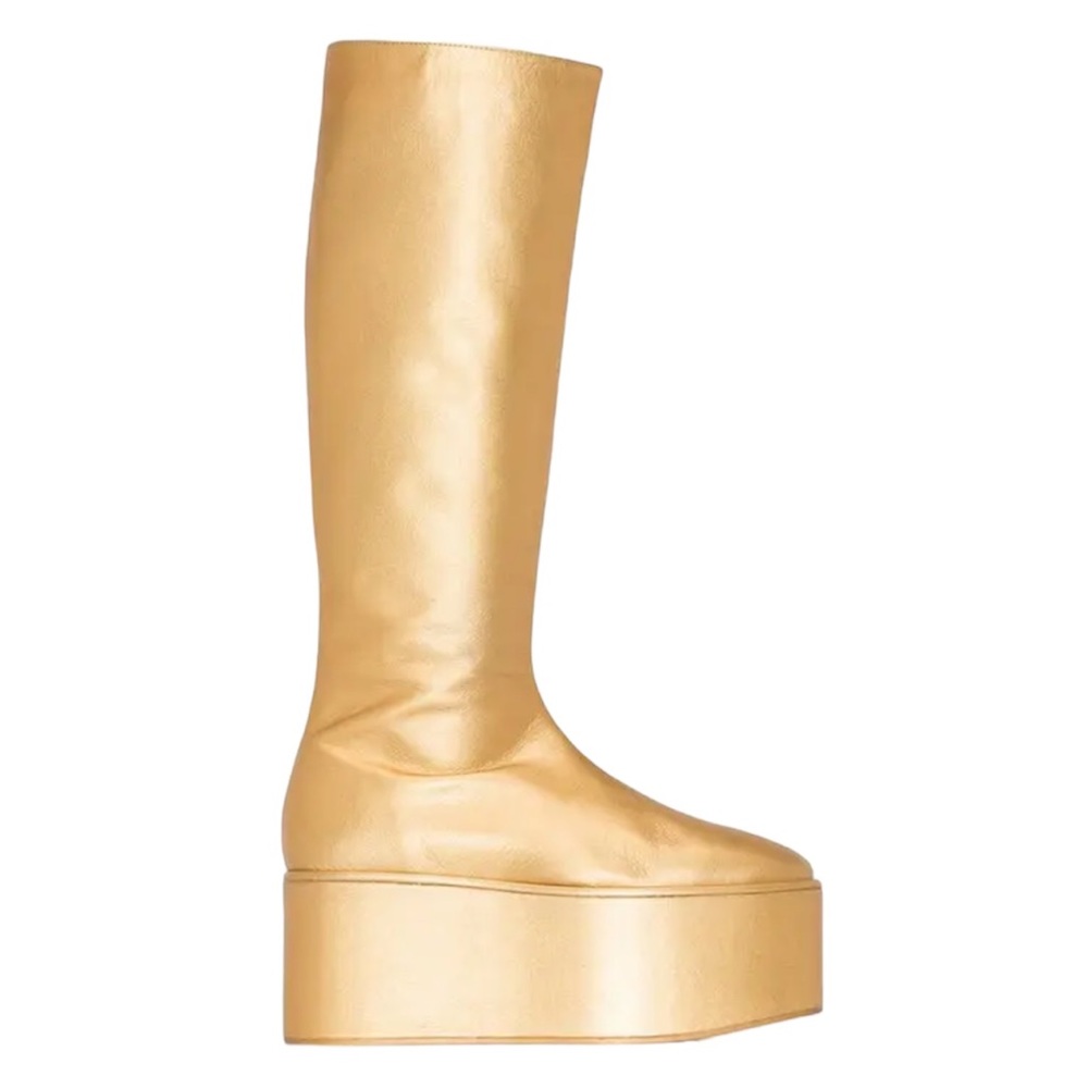 MOLLY GODDARD Athena 90mm Metallic Platform Boots